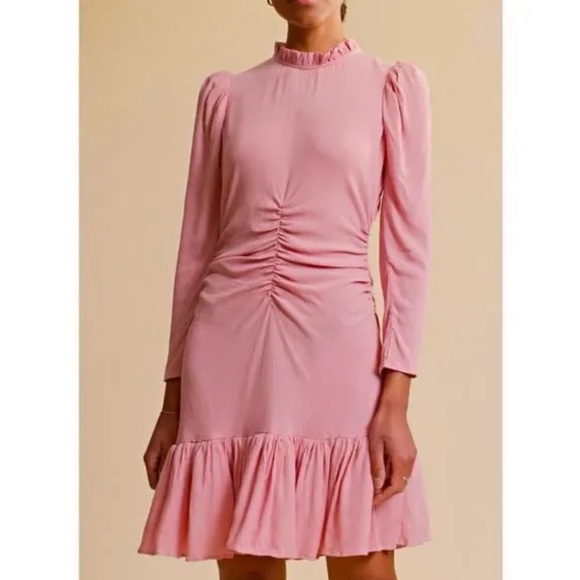 byTiMo Dresses Bytimo Pastel Pink Ruffled Collar Long Sleeve Bubble